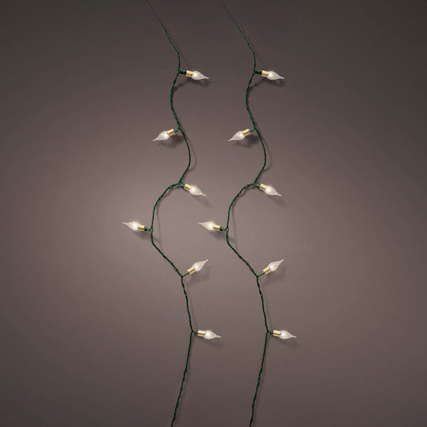 Guirnalda led vintage blanco cálido con 8 funciones centelleante para interior 1119 cm