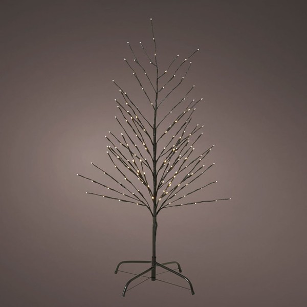 árbol de navidad led color negro con luces blanco cálido. 493459