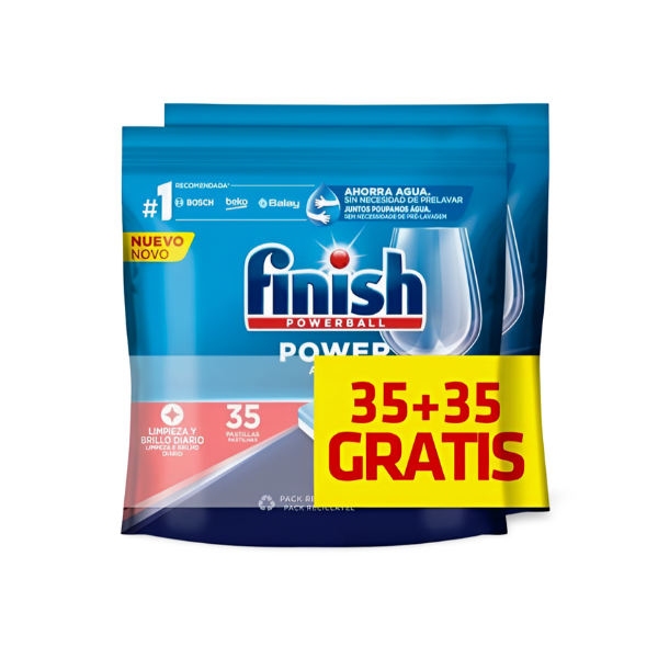 Finish lavavajillas Power 35 + 35 pastillas GRATIS